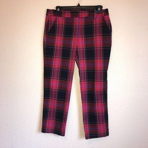 TRINA TURK Women's Cropped Capri Pants Sz 4 Plaid